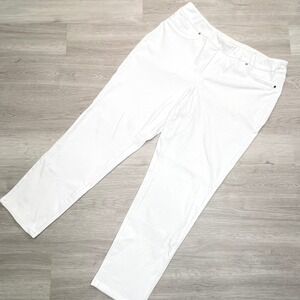 Coldwater Creek ShapeMe High Rise Slim Leg Pants Women 18WWhite